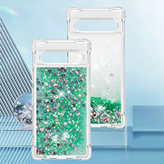 Silicone Candy Rubber TPU Bling-Bling Soft Case Cover S01 for Google Pixel 7a 5G Green