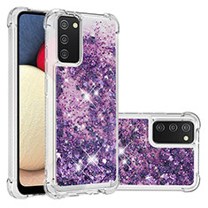 Silicone Candy Rubber TPU Bling-Bling Soft Case Cover S01 for Samsung Galaxy A02s Purple