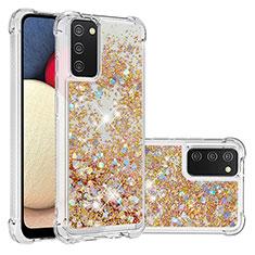 Silicone Candy Rubber TPU Bling-Bling Soft Case Cover S01 for Samsung Galaxy A03s Gold