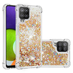 Silicone Candy Rubber TPU Bling-Bling Soft Case Cover S01 for Samsung Galaxy A22 4G Gold