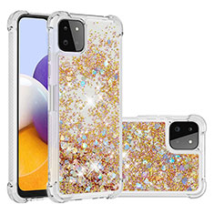 Silicone Candy Rubber TPU Bling-Bling Soft Case Cover S01 for Samsung Galaxy A22s 5G Gold