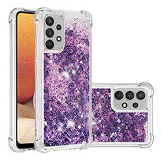 Silicone Candy Rubber TPU Bling-Bling Soft Case Cover S01 for Samsung Galaxy A32 5G Purple