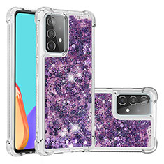 Silicone Candy Rubber TPU Bling-Bling Soft Case Cover S01 for Samsung Galaxy A52 5G Purple