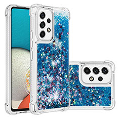 Silicone Candy Rubber TPU Bling-Bling Soft Case Cover S01 for Samsung Galaxy A53 5G Blue