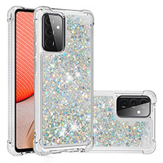 Silicone Candy Rubber TPU Bling-Bling Soft Case Cover S01 for Samsung Galaxy A72 4G Silver