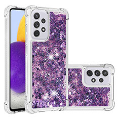Silicone Candy Rubber TPU Bling-Bling Soft Case Cover S01 for Samsung Galaxy A73 5G Purple