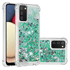 Silicone Candy Rubber TPU Bling-Bling Soft Case Cover S01 for Samsung Galaxy F02S SM-E025F Green