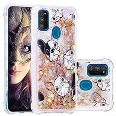 Silicone Candy Rubber TPU Bling-Bling Soft Case Cover S01 for Samsung Galaxy M30s Gold