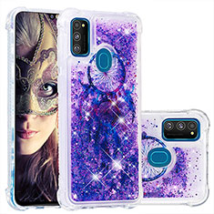 Silicone Candy Rubber TPU Bling-Bling Soft Case Cover S01 for Samsung Galaxy M30s Purple