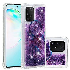 Silicone Candy Rubber TPU Bling-Bling Soft Case Cover S01 for Samsung Galaxy M80S Purple