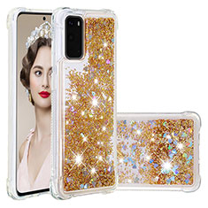 Silicone Candy Rubber TPU Bling-Bling Soft Case Cover S01 for Samsung Galaxy S20 Gold