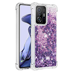 Silicone Candy Rubber TPU Bling-Bling Soft Case Cover S01 for Xiaomi Mi 11T 5G Purple