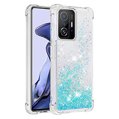 Silicone Candy Rubber TPU Bling-Bling Soft Case Cover S01 for Xiaomi Mi 11T Pro 5G Sky Blue