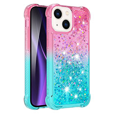 Silicone Candy Rubber TPU Bling-Bling Soft Case Cover S02 for Apple iPhone 15 Plus Pink