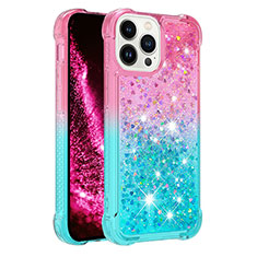 Silicone Candy Rubber TPU Bling-Bling Soft Case Cover S02 for Apple iPhone 16 Pro Max Pink