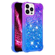 Silicone Candy Rubber TPU Bling-Bling Soft Case Cover S02 for Apple iPhone 16 Pro Purple