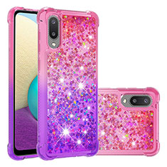 Silicone Candy Rubber TPU Bling-Bling Soft Case Cover S02 for Samsung Galaxy A02 Hot Pink