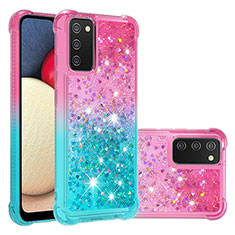 Silicone Candy Rubber TPU Bling-Bling Soft Case Cover S02 for Samsung Galaxy A02s Pink
