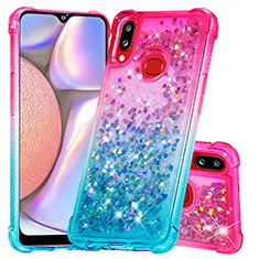 Silicone Candy Rubber TPU Bling-Bling Soft Case Cover S02 for Samsung Galaxy A10s Pink