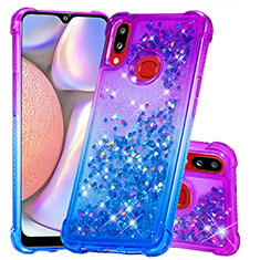 Silicone Candy Rubber TPU Bling-Bling Soft Case Cover S02 for Samsung Galaxy A10s Purple