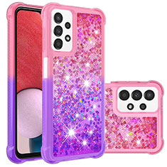 Silicone Candy Rubber TPU Bling-Bling Soft Case Cover S02 for Samsung Galaxy A13 4G Hot Pink