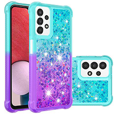 Silicone Candy Rubber TPU Bling-Bling Soft Case Cover S02 for Samsung Galaxy A13 4G Sky Blue