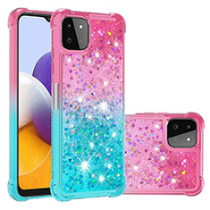 Silicone Candy Rubber TPU Bling-Bling Soft Case Cover S02 for Samsung Galaxy A22 5G Pink