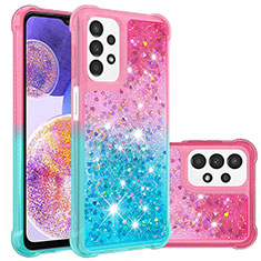 Silicone Candy Rubber TPU Bling-Bling Soft Case Cover S02 for Samsung Galaxy A23 4G Pink