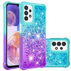 Silicone Candy Rubber TPU Bling-Bling Soft Case Cover S02 for Samsung Galaxy A23 4G Sky Blue