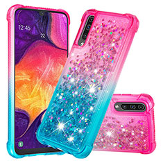 Silicone Candy Rubber TPU Bling-Bling Soft Case Cover S02 for Samsung Galaxy A30S Pink