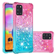 Silicone Candy Rubber TPU Bling-Bling Soft Case Cover S02 for Samsung Galaxy A31 Pink