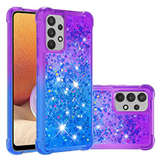 Silicone Candy Rubber TPU Bling-Bling Soft Case Cover S02 for Samsung Galaxy A32 4G Purple