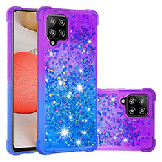 Silicone Candy Rubber TPU Bling-Bling Soft Case Cover S02 for Samsung Galaxy A42 5G Purple