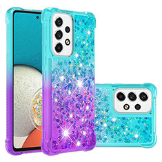 Silicone Candy Rubber TPU Bling-Bling Soft Case Cover S02 for Samsung Galaxy A53 5G Sky Blue