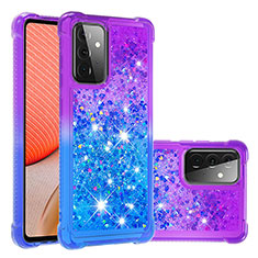 Silicone Candy Rubber TPU Bling-Bling Soft Case Cover S02 for Samsung Galaxy A72 4G Purple
