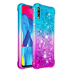 Silicone Candy Rubber TPU Bling-Bling Soft Case Cover S02 for Samsung Galaxy M10 Sky Blue