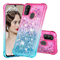 Silicone Candy Rubber TPU Bling-Bling Soft Case Cover S02 for Samsung Galaxy M30s Pink