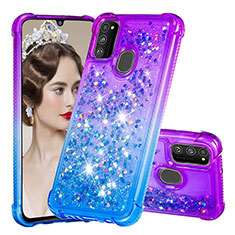 Silicone Candy Rubber TPU Bling-Bling Soft Case Cover S02 for Samsung Galaxy M30s Purple