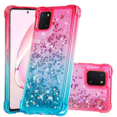 Silicone Candy Rubber TPU Bling-Bling Soft Case Cover S02 for Samsung Galaxy Note 10 Lite Pink