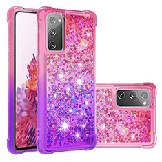 Silicone Candy Rubber TPU Bling-Bling Soft Case Cover S02 for Samsung Galaxy S20 FE (2022) 5G Hot Pink