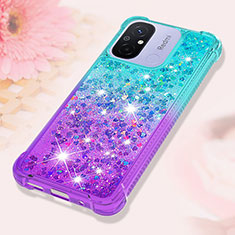 Silicone Candy Rubber TPU Bling-Bling Soft Case Cover S02 for Xiaomi Poco C55 Sky Blue