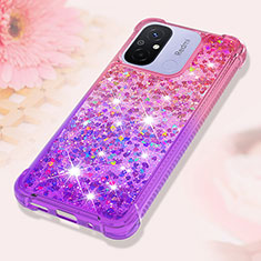Silicone Candy Rubber TPU Bling-Bling Soft Case Cover S02 for Xiaomi Redmi 11A 4G Hot Pink