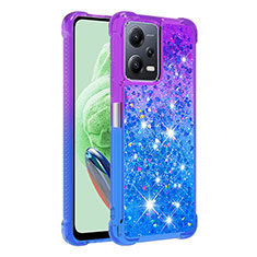 Silicone Candy Rubber TPU Bling-Bling Soft Case Cover S02 for Xiaomi Redmi Note 12 5G Purple