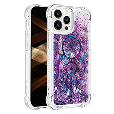 Silicone Candy Rubber TPU Bling-Bling Soft Case Cover S03 for Apple iPhone 14 Pro Max Purple