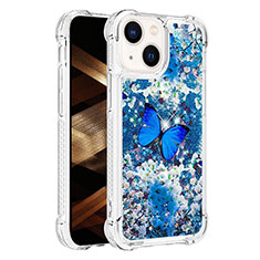 Silicone Candy Rubber TPU Bling-Bling Soft Case Cover S03 for Apple iPhone 15 Blue