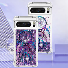 Silicone Candy Rubber TPU Bling-Bling Soft Case Cover S03 for Google Pixel 8 Pro 5G Purple