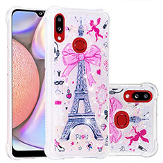 Silicone Candy Rubber TPU Bling-Bling Soft Case Cover S03 for Samsung Galaxy A10s Pink