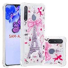 Silicone Candy Rubber TPU Bling-Bling Soft Case Cover S03 for Samsung Galaxy A21 European Colorful