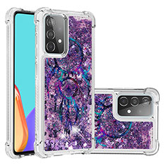 Silicone Candy Rubber TPU Bling-Bling Soft Case Cover S03 for Samsung Galaxy A52 4G Purple