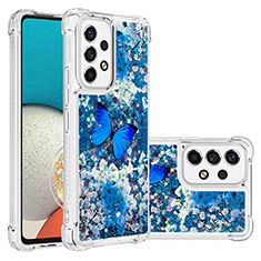 Silicone Candy Rubber TPU Bling-Bling Soft Case Cover S03 for Samsung Galaxy A53 5G Blue
